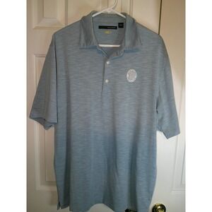 Greg Norman Play Dry Golf‎ Polo Shirt White Columns Country Club Logo Mens L